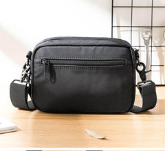 Casual Black Mens NYLON Mini Chest Bag Postman Bag Black Small Messenger Bags Side Bag for Men - iwalletsmen
