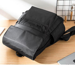 Fashion Black Mens Nylon Backpack Travel Backpacks 15‘’ Laptop Backpack College Bag for men - iwalletsmen