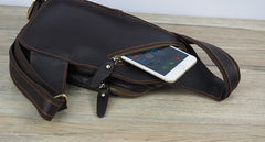 Black Coffee Leather Mens Sling Bag Sling Shoulder Bag Sling On Shoulder Backpack for men - iwalletsmen