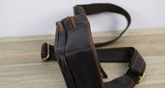 Black Coffee Leather Mens Sling Bag Sling Shoulder Bag Sling On Shoulder Backpack for men - iwalletsmen