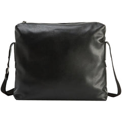 Black Cool Leather Mens Large Messenger Bags Shoulder Bags  for Men - iwalletsmen