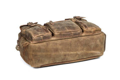 Black Cool Leather Mens Weekender Bag Shoulder Travel Briefcase Duffle Bag Light Brown luggage Bag for Men - iwalletsmen
