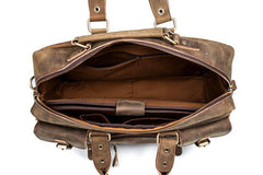 Black Cool Leather Mens Weekender Bag Shoulder Travel Briefcase Duffle Bag Light Brown luggage Bag for Men - iwalletsmen