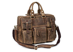 Black Cool Leather Mens Weekender Bag Shoulder Travel Briefcase Duffle Bag Light Brown luggage Bag for Men - iwalletsmen