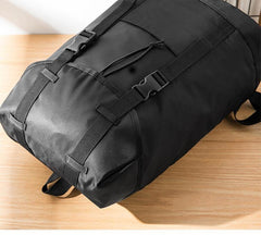 Black Cool Mens Nylon 15 inches Large Student Backpacks Hiking Backpacks Travel Backpacks Laptop Backpack for men - iwalletsmen