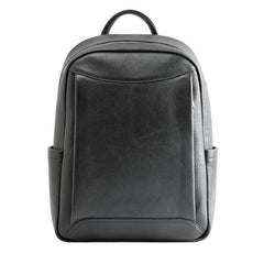 Cool Black Mens Leather Backpacks Travel Backpack 14-inch Laptop Backpack for men - iwalletsmen