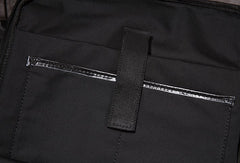 Black Cool Mens Leather Backpack Travel Backpack Leather 15inch Laptop Backpack for Men - iwalletsmen