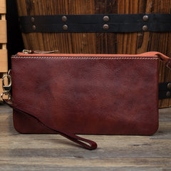 Black Cool Mens long Wallet Wristlet Bag Clutch Bag Red Brown Long Wallets for Men - iwalletsmen