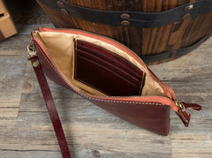 Black Cool Mens long Wallet Wristlet Bag Clutch Bag Red Brown Long Wallets for Men - iwalletsmen