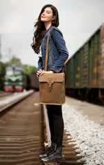 Black Fashion Mens Leather 14-inch Computer Backpack Brown Side Bag Messenger Bag for men - iwalletsmen