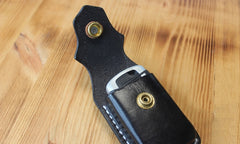 Handmade Black Leather Mens Car Key Case Brown Car Key Holder with Belt Loop/Belt Clip - iwalletsmen