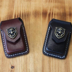 Handmade Black Leather Mens Car Key Case Brown Car Key Holder with Belt Loop/Belt Clip - iwalletsmen