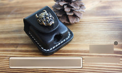 Handmade Mens Brown Leather Classic Zippo Lighter Case Belt Zippo Lighter Holder with Belt Clip - iwalletsmen