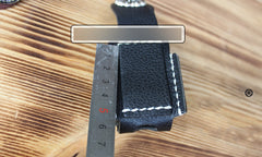 Mens Black Leather Classic Zippo Lighter Cases Handmade Zippo Lighter Holder with Belt Loop - iwalletsmen
