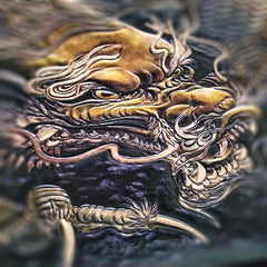 Black Handmade Tooled Leather Chinese Dragon Clutch Wallets Wristlet Bag Clutch Purse For Men - iwalletsmen