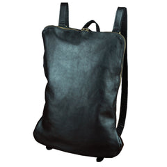 Black Leather Men's 15.6 inches Computer Backpack Travel Backpack Black Large College Backpack For Men - iwalletsmen