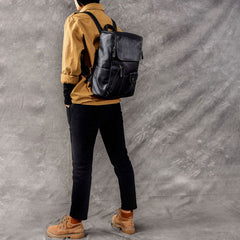 Black Leather Mens 14