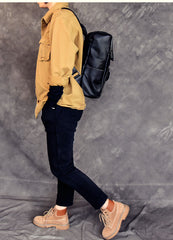 Black Leather Mens 14