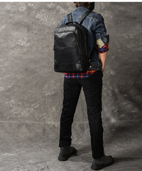 Black Leather Mens 15