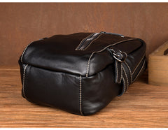 Black Leather Mens Cool Sling Bags Crossbody Pack Black Sling Pack Chest Bags for men - iwalletsmen