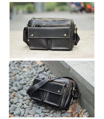 Black Leather Mens Casual 10