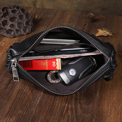 Tan Leather Mens Long Clutch Wallet Leather Wallet Black Wristlet Clutch Wallet for Men - iwalletsmen