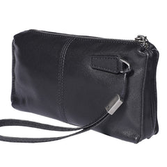 Tan Leather Mens Long Clutch Wallet Leather Wallet Black Wristlet Clutch Wallet for Men - iwalletsmen