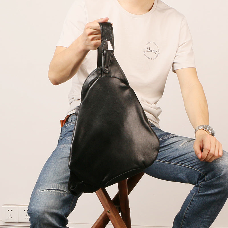 YUAN FAN Men's Leather Sling Backpack,Chest Bag,Messenger Bag India | Ubuy