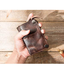 Black Leather Mens Key Holder Wallet Car Key Wallet Key Holder Card Holder For Men - iwalletsmen