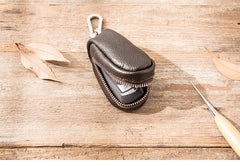 Black Leather Mens Small Car Key Wallets Brown Key Holder Car Key Pouch For Men - iwalletsmen
