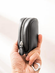Black Leather Mens Small Car Key Wallets Brown Key Holder Car Key Pouch For Men - iwalletsmen