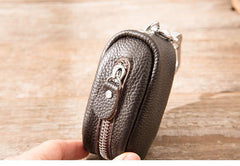 Black Leather Mens Small Car Key Wallets Brown Key Holder Car Key Pouch For Men - iwalletsmen