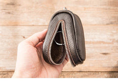 Black Leather Mens Small Car Key Wallets Brown Key Holder Car Key Pouch For Men - iwalletsmen