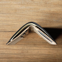 Black Leather Mens Small Wallet Bifold Wallet for Men - iwalletsmen