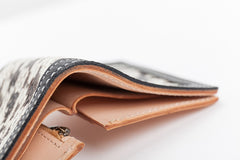 Black Leather Mens Snakeskin billfold Wallet Bifold Front Pocket SnakeSkin Small Wallet For Men - iwalletsmen