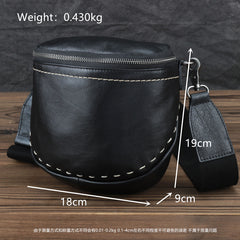 Black MENS LEATHER FANNY PACK Messenger Bag BUMBAG Side Bag WAIST BAGS Belt Pouch For Men - iwalletsmen