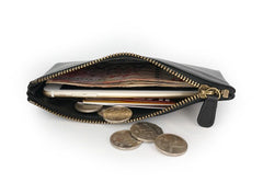 Black Mens Leather Zipper Slim Long Wallet Phone Long Wallet for Men - iwalletsmen