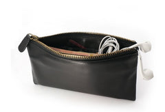 Black Mens Leather Zipper Slim Long Wallet Phone Long Wallet for Men - iwalletsmen