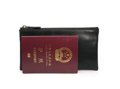 Black Mens Leather Zipper Slim Long Wallet Phone Long Wallet for Men - iwalletsmen