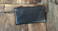 Black Mens Leather Zipper Slim Long Wallet Phone Long Wallet for Men - iwalletsmen