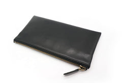 Black Mens Leather Zipper Slim Long Wallet Phone Long Wallet for Men - iwalletsmen