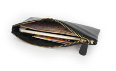 Black Mens Leather Zipper Slim Long Wallet Phone Long Wallet for Men - iwalletsmen