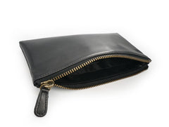 Black Mens Leather Zipper Slim Long Wallet Phone Long Wallet for Men - iwalletsmen