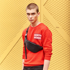 Fashion Black Nylon Mens Fanny Pack Sling Bag Hip Bag Black One Shoulder Backpack for Men - iwalletsmen