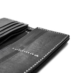 Cool Black Snakeskin Leather Mens Long Wallet Handmade Bifold Long Wallet For Men - iwalletsmen