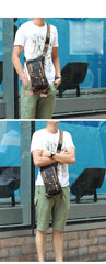 Black Denim Mens Casual Small Belt Bag Fanny Pack Messenger Bag Green Jean Waist Bag DropLeg Bags For Men - iwalletsmen