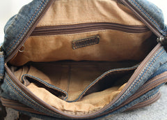 Blue Denim Mens Fashion Small inches Messenger Bag Jean Blue Small Postman Bag Courier Bag For Men - iwalletsmen