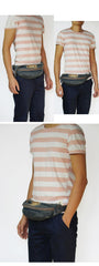 Blue Denim Mens Casual Waist Bag Fanny Pack Blue Jean Hip Bag Bum Bag For Men - iwalletsmen