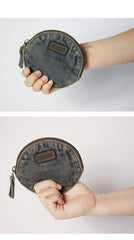 Blue Denim Mens Small Wallet billfold Wallet Keychain Wallet Coin Purse For Men - iwalletsmen