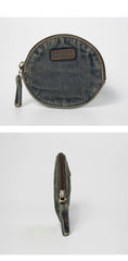 Blue Denim Mens Small Wallet billfold Wallet Keychain Wallet Coin Purse For Men - iwalletsmen